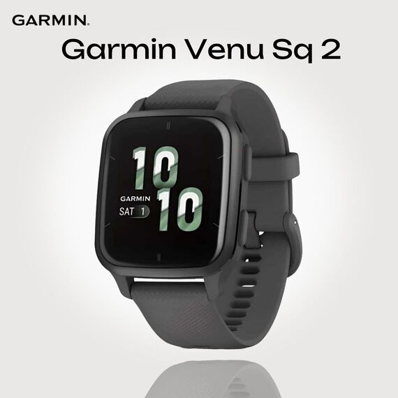 Смарт-часы Garmin Venu Sq 2 Slate Aluminum Bezel with Shadow Gray Case, Размер корпуса : 40 мм, Цвет: Shadow Gray