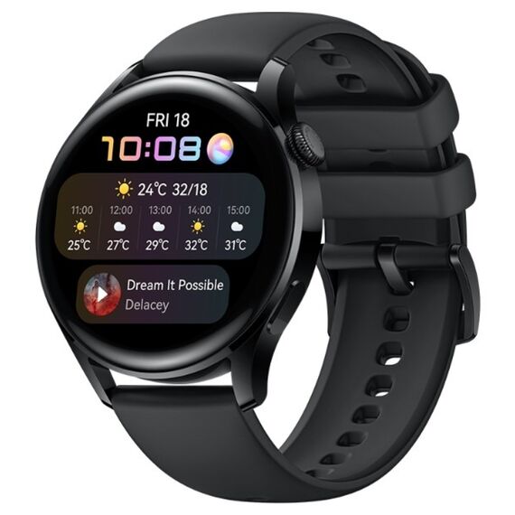 Смарт-часы HUAWEI WATCH 3 Active | 46 mm | Black, Размер корпуса : 46 мм, Цвет: Black, изображение 3 Смарт-часы HUAWEI WATCH 3 Active | 46 mm | Black, Размер корпуса : 46 мм, Цвет: Black, изображение 3