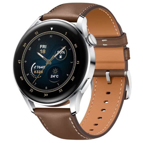 Смарт-часы HUAWEI WATCH 3 Classic | 46 mm | Brown, Размер корпуса : 46 мм, Цвет: Brown, изображение 3 Смарт-часы HUAWEI WATCH 3 Classic | 46 mm | Brown, Размер корпуса : 46 мм, Цвет: Brown, изображение 3