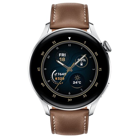 Смарт-часы HUAWEI WATCH 3 Classic | 46 mm | Brown, Размер корпуса : 46 мм, Цвет: Brown, изображение 2 Смарт-часы HUAWEI WATCH 3 Classic | 46 mm | Brown, Размер корпуса : 46 мм, Цвет: Brown, изображение 2
