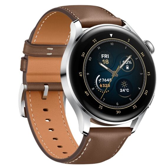 Смарт-часы HUAWEI WATCH 3 Classic | 46 mm | Brown, Размер корпуса : 46 мм, Цвет: Brown, изображение 5 Смарт-часы HUAWEI WATCH 3 Classic | 46 mm | Brown, Размер корпуса : 46 мм, Цвет: Brown, изображение 5