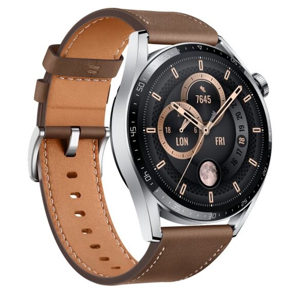 Смарт-часы HUAWEI WATCH GT 3 Classic | 46 mm | Brown, Размер корпуса : 46 мм, Цвет: Brown, изображение 4 Смарт-часы HUAWEI WATCH GT 3 Classic | 46 mm | Brown, Размер корпуса : 46 мм, Цвет: Brown, изображение 4