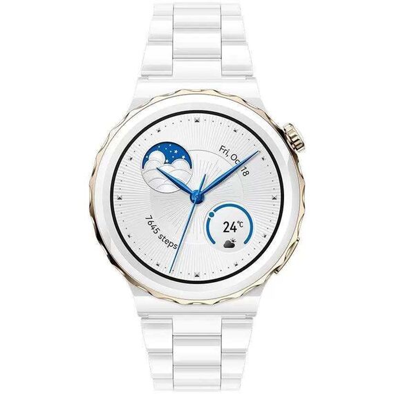 Смарт- часы HUAWEI WATCH GT 3 Pro Ceramic | 42,9 mm | White/Gold, Размер корпуса : 42,9 мм, Цвет: White, изображение 2 Смарт- часы HUAWEI WATCH GT 3 Pro Ceramic | 42,9 mm | White/Gold, Размер корпуса : 42,9 мм, Цвет: White, изображение 2
