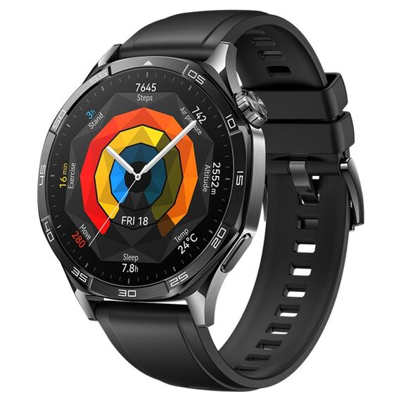Смарт-часы HUAWEI WATCH GT 5 | 46 mm | Black, Размер корпуса : 46 мм, Цвет: Graphite black, изображение 3 Смарт-часы HUAWEI WATCH GT 5 | 46 mm | Black, Размер корпуса : 46 мм, Цвет: Graphite black, изображение 3