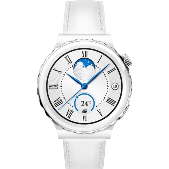 Смарт- часы HUAWEI WATCH GT 3 Pro Ceramic | 42,9 mm | White, Размер корпуса : 42,9 мм, Цвет: White Leather, изображение 2 Смарт- часы HUAWEI WATCH GT 3 Pro Ceramic | 42,9 mm | White, Размер корпуса : 42,9 мм, Цвет: White Leather, изображение 2