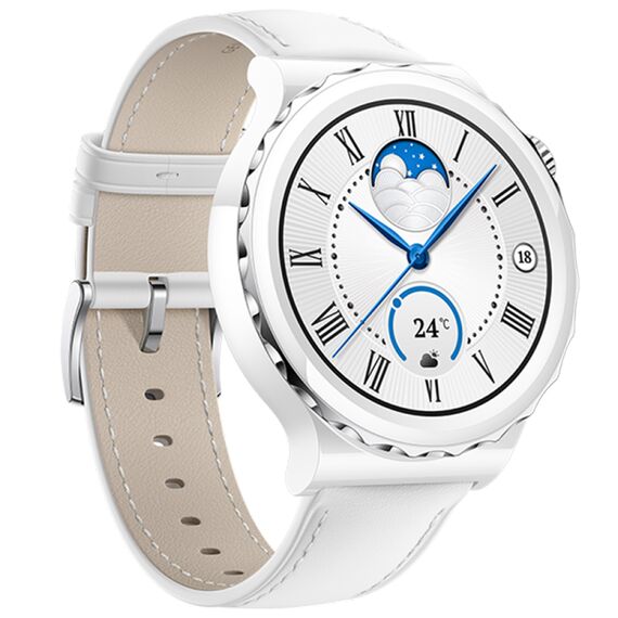 Смарт- часы HUAWEI WATCH GT 3 Pro Ceramic | 42,9 mm | White, Размер корпуса : 42,9 мм, Цвет: White Leather, изображение 4 Смарт- часы HUAWEI WATCH GT 3 Pro Ceramic | 42,9 mm | White, Размер корпуса : 42,9 мм, Цвет: White Leather, изображение 4