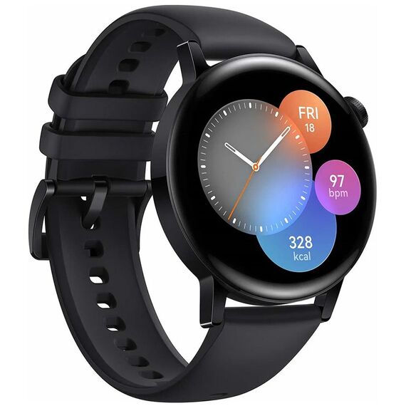 Смарт-часы HUAWEI WATCH GT 3 Active | 42 mm | Black, Размер корпуса : 42 мм, Цвет: Black, изображение 3 Смарт-часы HUAWEI WATCH GT 3 Active | 42 mm | Black, Размер корпуса : 42 мм, Цвет: Black, изображение 3