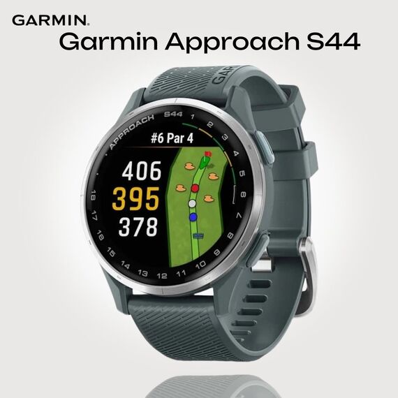 Смарт-часы Garmin Approach S44 Silver Aluminum Bezel/Twilight, Версия: S44, Цвет: Silver Aluminum Bezel/Twilight