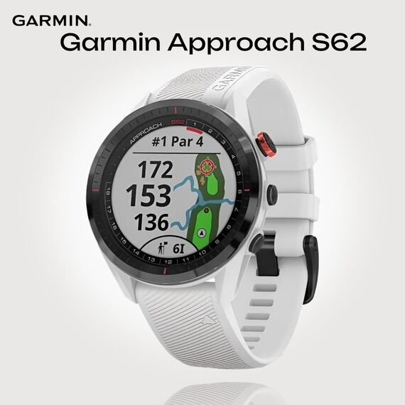 Смарт-часы Garmin Approach S62 Black Ceramic Bezel/White, Цвет: Black Ceramic Bezel/White