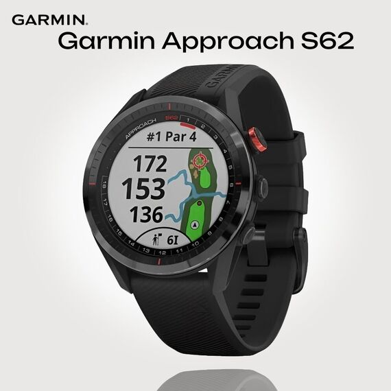 Смарт-часы Garmin Approach S62 Black Ceramic Bezel/Black, Цвет: Black Ceramic Bezel/Black