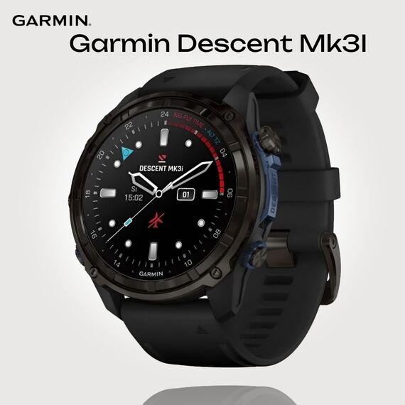 Смарт-часы Garmin Descent Mk3I | 51 mm | Carbon Gray DLC Titanium/Black, Версия: Descent Mk3I, Размер корпуса : 51 мм, Цвет: Carbon Gray DLC Titanium/Black