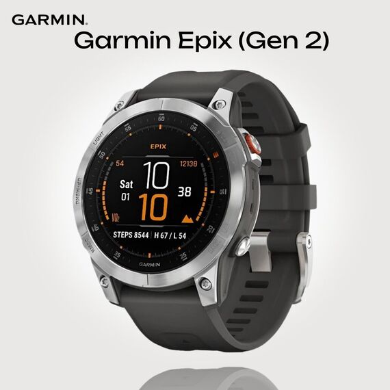 Смарт-часы Garmin Epix (Gen 2) Standard Edition 47 mm Slate Steel/Graphite, Версия: Standard, Цвет: Slate Steel/Graphite