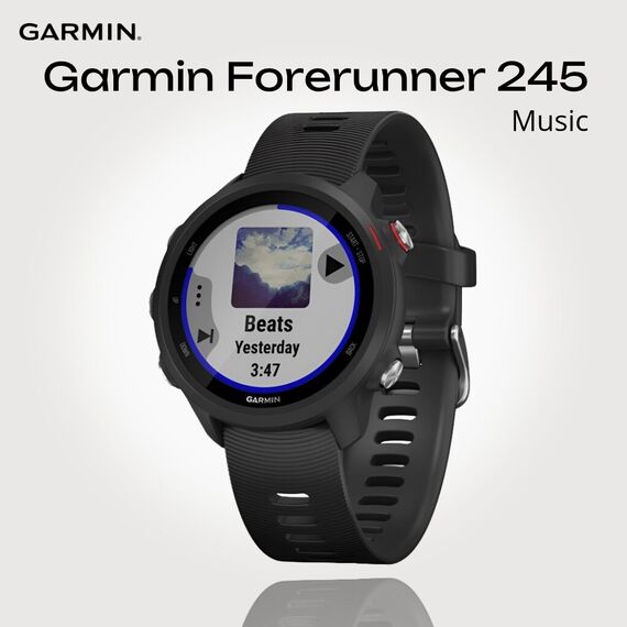 Смарт-часы Garmin Forerunner 245 Music Black, МУЗЫКА (легко загрузите на часы до 500 песен): Да, Цвет: Black