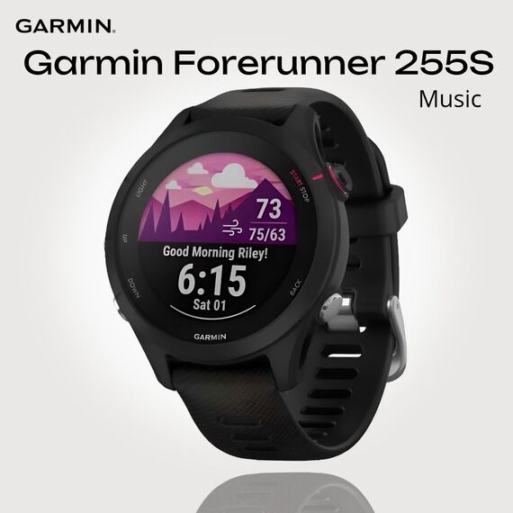 Смарт-часы Garmin Forerunner 255S Music Black, Размер корпуса : 41 мм, МУЗЫКА (легко загрузите на часы до 500 песен): Да, Цвет: Black