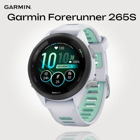 Смарт-часы Garmin Forerunner 265S Whitestone/Neo Tropic, Размер корпуса : 42 мм, Цвет: Whitestone/Neo Tropic