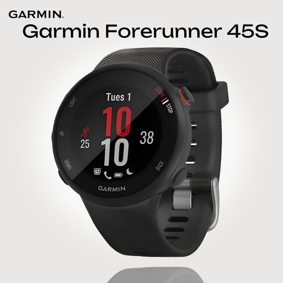Смарт-часы Garmin Forerunner 45S Black, Размер корпуса : 39 мм, Цвет: Black