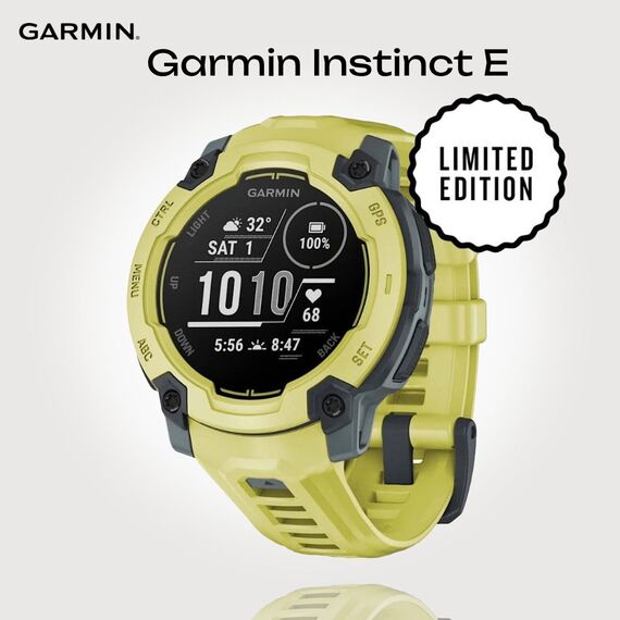 Смарт-часы Garmin Instinct E | 45 mm | Electric Lime with Electric Lime Band, Версия: Instinct E, Размер корпуса : 45 мм, Цвет: Electric Lime