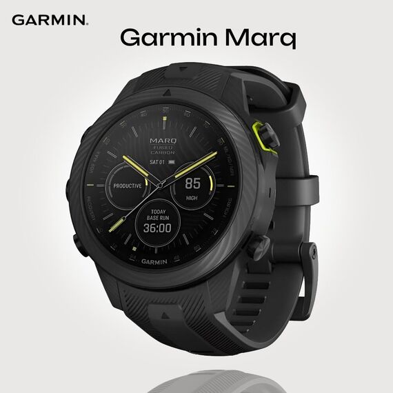 Смарт-часы Garmin Marq Athlete (Gen 2) Carbon Edition, Версия: Athlete, Материал корпуса: Плавленое углеродное волокно с титановой задней крышкой