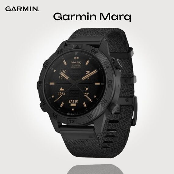 Смарт-часы Garmin Marq Commander (Gen 2) Carbon Edition, Версия: Commander, Материал корпуса: Титан (класс 5)