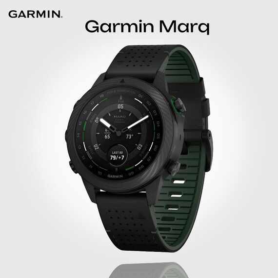 Смарт-часы Garmin Marq Golfer (Gen 2) Carbon Edition, Версия: Golfer, Материал корпуса: Плавленое углеродное волокно с титановой задней крышкой