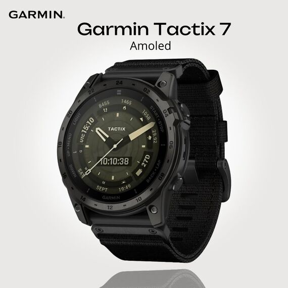Смарт-часы Garmin Tactix 7 Amoled Edition, Версия: Amoled, Цвет: Black