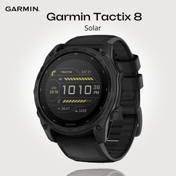 Смарт-часы Garmin Tactix 8 Solar Elite 51 мм, Версия: Solar Elite, Размер корпуса : 51 мм, Цвет: Black
