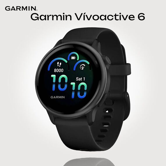Смарт-часы Garmin Vívoactive 6 Slate/Black, Цвет: Black