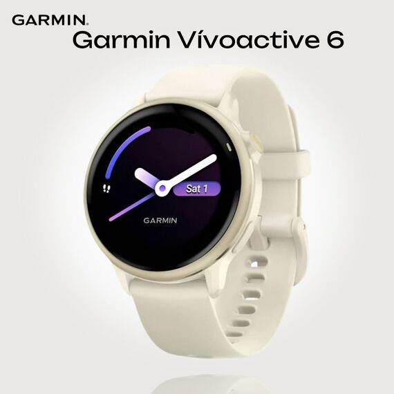 Смарт-часы Garmin Vívoactive 6 Lunar Gold/Bone, Цвет: Lunar Gold / Bone