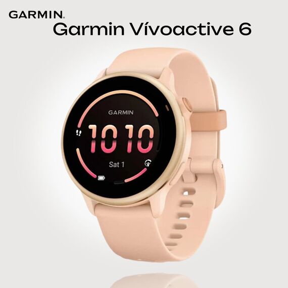 Смарт-часы Garmin Vívoactive 6 Metallic Pink Dawn, Цвет: Pink Dawn