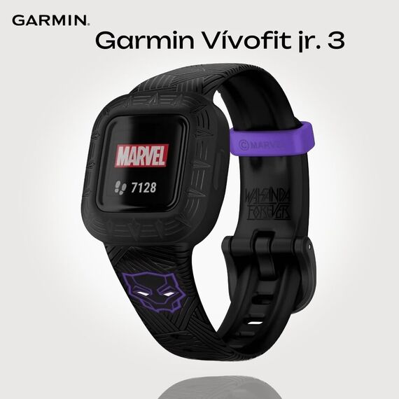 Смарт-часы Garmin Vívofit jr. 3 Marvel Black Panther Special Edition, Версия: Marvel, Цвет: Black Panther