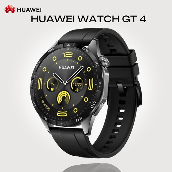 Смарт-часы HUAWEI WATCH GT 4 | 46 mm | Black, Размер корпуса : 46 мм, Цвет: Black