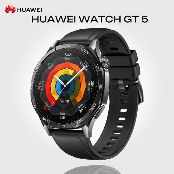 Смарт-часы HUAWEI WATCH GT 5 | 46 mm | Black, Размер корпуса : 46 мм, Цвет: Graphite black
