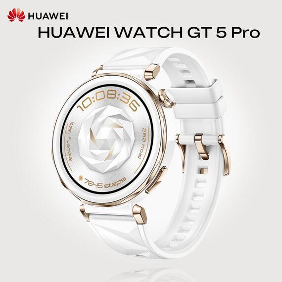 Смарт-часы HUAWEI WATCH GT 5 Pro | 42 mm | White, Размер корпуса : 42 мм, Цвет: White