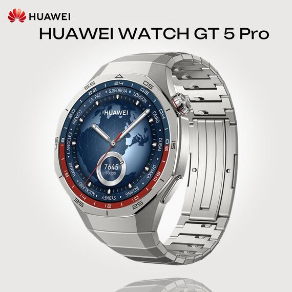 Смарт-часы HUAWEI WATCH GT 5 Pro | 46 mm | Titanium, Размер корпуса : 46 мм, Цвет: Titanium, изображение 2