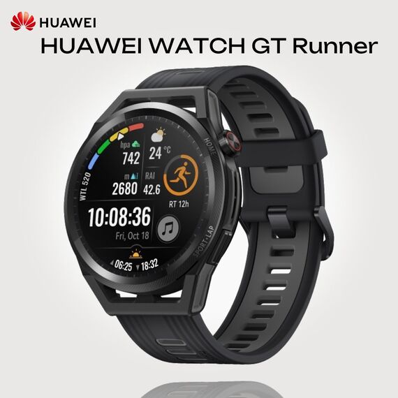 Смарт-часы HUAWEI WATCH GT Runner | 46 mm | Black, Размер корпуса : 46 мм, Цвет: Black