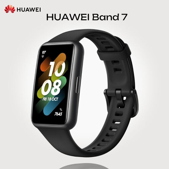 Фитнес-браслет HUAWEI Band 7 Graphite black, Размер корпуса : 37,4 мм, Цвет: Graphite black