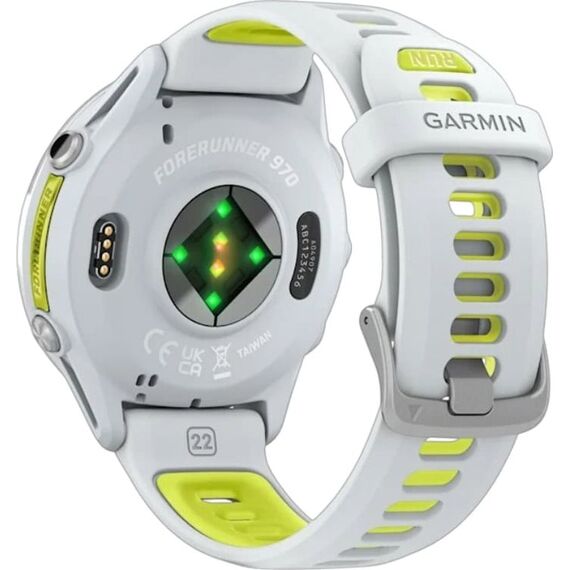 Смарт-часы Garmin Forerunner 970 Whitestone/Translucent Amp Yellow, Цвет: Whitestone, изображение 6 Смарт-часы Garmin Forerunner 970 Whitestone/Translucent Amp Yellow, Цвет: Whitestone, изображение 6
