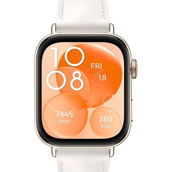 HUAWEI WATCH FIT 3 White Leather, Размер корпуса : 46,2 мм, Цвет: White Leather, изображение 3 HUAWEI WATCH FIT 3 White Leather, Размер корпуса : 46,2 мм, Цвет: White Leather, изображение 3