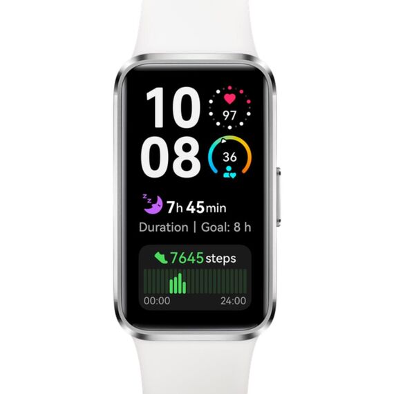 Фитнес-браслет HUAWEI Band 10 White, Размер корпуса : 43 мм, Цвет: White, изображение 2 Фитнес-браслет HUAWEI Band 10 White, Размер корпуса : 43 мм, Цвет: White, изображение 2