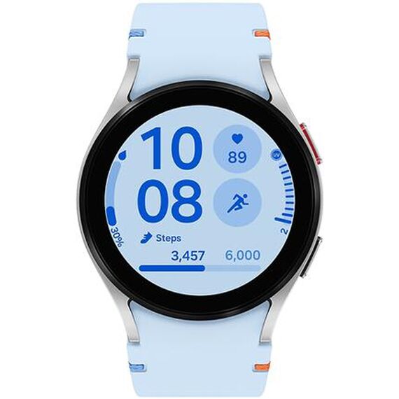 Galaxy Watch FE | 40 mm | Silver | Sport/Sky Blue, Размер корпуса : 40 мм, Цвет: Silver, Цвет ремешка: Sky Blue, Подключение часов : Bluetooth / Wi-Fi, изображение 2 Galaxy Watch FE | 40 mm | Silver | Sport/Sky Blue, Размер корпуса : 40 мм, Цвет: Silver, Цвет ремешка: Sky Blue, Подключение часов : Bluetooth / Wi-Fi, изображение 2