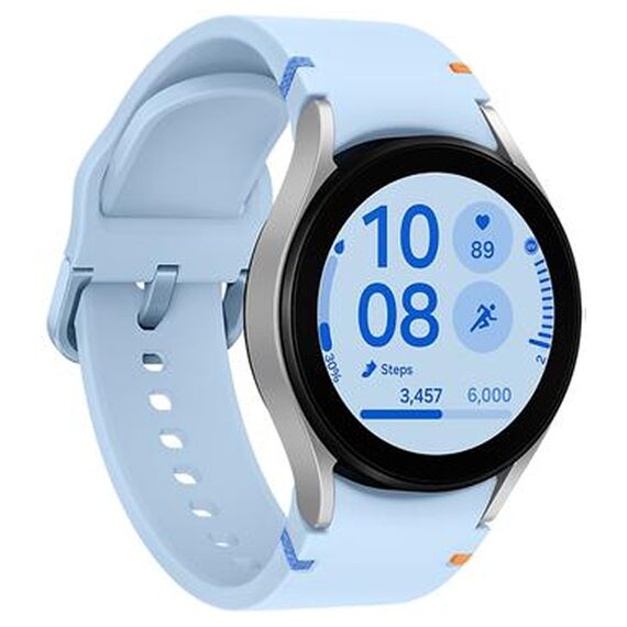 Galaxy Watch FE | 40 mm | 4G LTE | Silver | Sport/Sky Blue, Размер корпуса : 40 мм, Цвет: Silver, Цвет ремешка: Sky Blue, Подключение часов : Bluetooth / Wi-Fi + 4G LTE, изображение 4 Galaxy Watch FE | 40 mm | 4G LTE | Silver | Sport/Sky Blue, Размер корпуса : 40 мм, Цвет: Silver, Цвет ремешка: Sky Blue, Подключение часов : Bluetooth / Wi-Fi + 4G LTE, изображение 4
