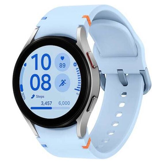 Galaxy Watch FE | 40 mm | 4G LTE | Silver | Sport/Sky Blue, Размер корпуса : 40 мм, Цвет: Silver, Цвет ремешка: Sky Blue, Подключение часов : Bluetooth / Wi-Fi + 4G LTE, изображение 3 Galaxy Watch FE | 40 mm | 4G LTE | Silver | Sport/Sky Blue, Размер корпуса : 40 мм, Цвет: Silver, Цвет ремешка: Sky Blue, Подключение часов : Bluetooth / Wi-Fi + 4G LTE, изображение 3