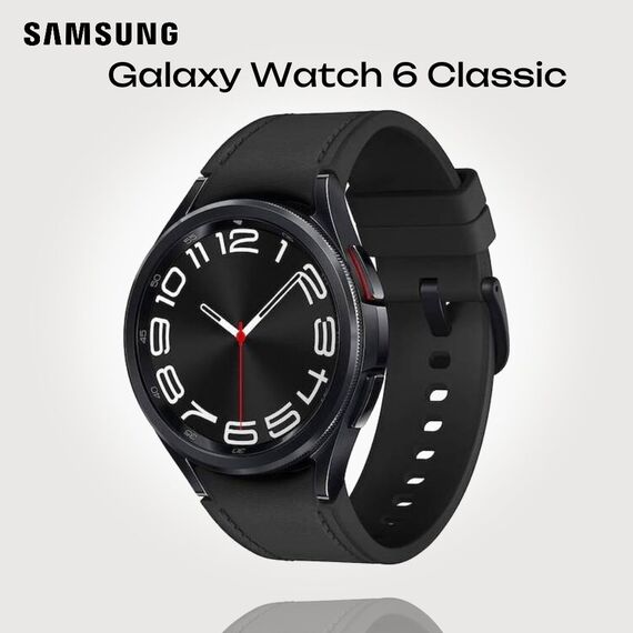 Samsung Galaxy Watch 6 Classic | 43 mm | 4G LTE | Black | Sport/Graphite | S/M, Размер ремешка : S/M, Цвет ремешка: Graphite, Тип ремешка : Sport, Размер корпуса : 43 мм, Цвет: Black, Подключение часов : Bluetooth / Wi-Fi + 4G LTE