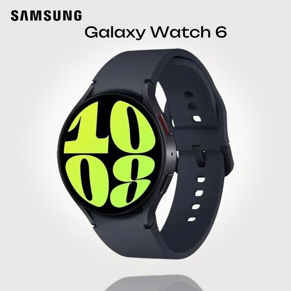 Samsung Galaxy Watch 6 | 44 mm | Graphite | Sport/Graphite | M/L, Размер ремешка : M/L, Цвет ремешка: Graphite, Тип ремешка : Sport, Размер корпуса : 44 мм, Цвет: Graphite, Подключение часов : Bluetooth / Wi-Fi