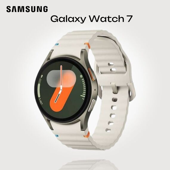 Samsung Galaxy Watch 7 | 40 mm | 4G LTE | Green | Sport/Cream | M/L, Размер ремешка : M/L, Цвет ремешка: Cream, Тип ремешка : Sport, Размер корпуса : 40 мм, Цвет: Green, Подключение часов : Bluetooth / Wi-Fi + 4G LTE