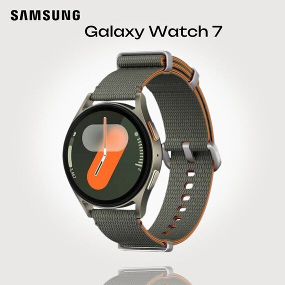 Samsung Galaxy Watch 7 | 40 mm | Green | Athleisure/Green | S/M, Размер ремешка : S/M, Цвет ремешка: Green, Тип ремешка : Athleisure, Размер корпуса : 40 мм, Цвет: Green, Подключение часов : Bluetooth / Wi-Fi