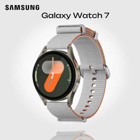 Samsung Galaxy Watch 7 | 40 mm | Green | Athleisure/Silver | M/L, Размер ремешка : M/L, Цвет ремешка: Silver, Тип ремешка : Athleisure, Размер корпуса : 40 мм, Цвет: Green, Подключение часов : Bluetooth / Wi-Fi