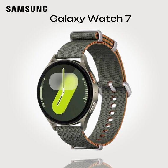 Samsung Galaxy Watch 7 | 44 mm | 4G LTE | Green | Athleisure/Green | M/L, Размер ремешка : M/L, Цвет ремешка: Green, Тип ремешка : Athleisure, Размер корпуса : 44 мм, Цвет: Green, Подключение часов : Bluetooth / Wi-Fi + 4G LTE