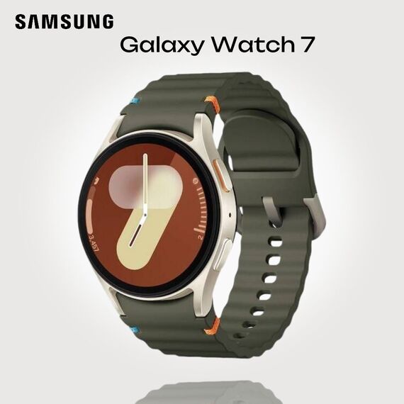 Samsung Galaxy Watch 7 | 40 mm | 4G LTE | Cream | Sport/Green | S/M, Размер ремешка : S/M, Цвет ремешка: Green, Тип ремешка : Sport, Размер корпуса : 40 мм, Цвет: Cream, Подключение часов : Bluetooth / Wi-Fi + 4G LTE