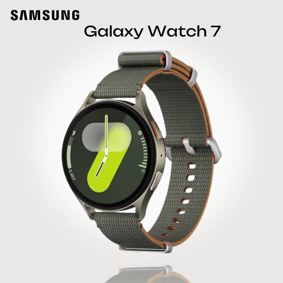 Samsung Galaxy Watch 7 | 44 mm | Green | Athleisure/Green | S/M, Размер ремешка : S/M, Цвет ремешка: Green, Тип ремешка : Athleisure, Размер корпуса : 44 мм, Цвет: Green, Подключение часов : Bluetooth / Wi-Fi